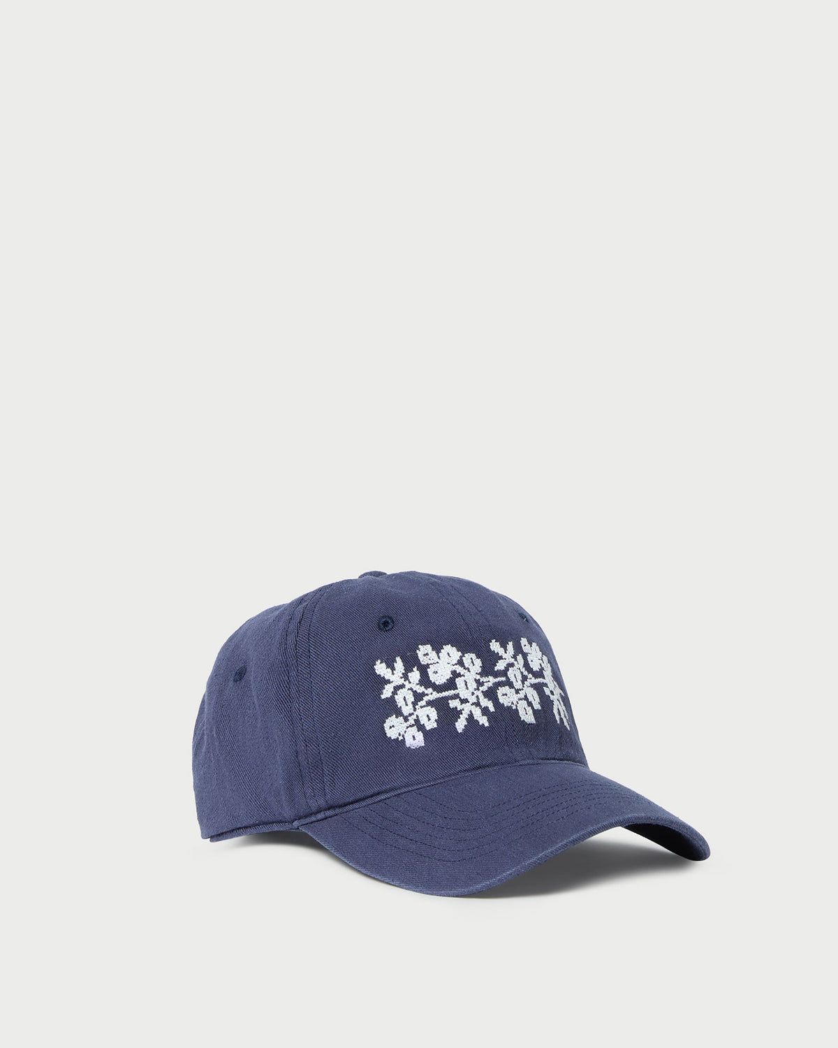 Loeffler Randall Essential | Cairo Navy/Cream Embroidered Cap