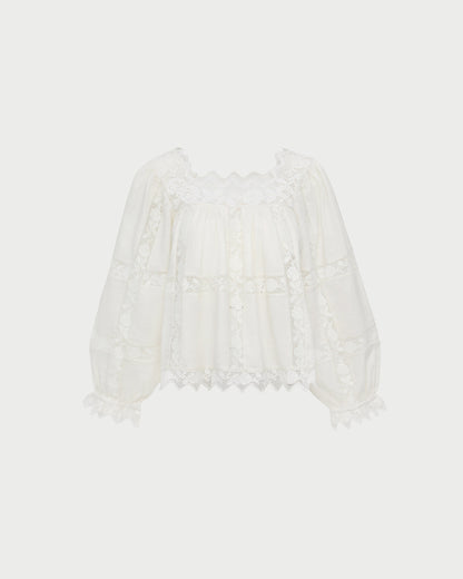 Loeffler Randall Discount | Pauline Embroidered Lace Blouse
