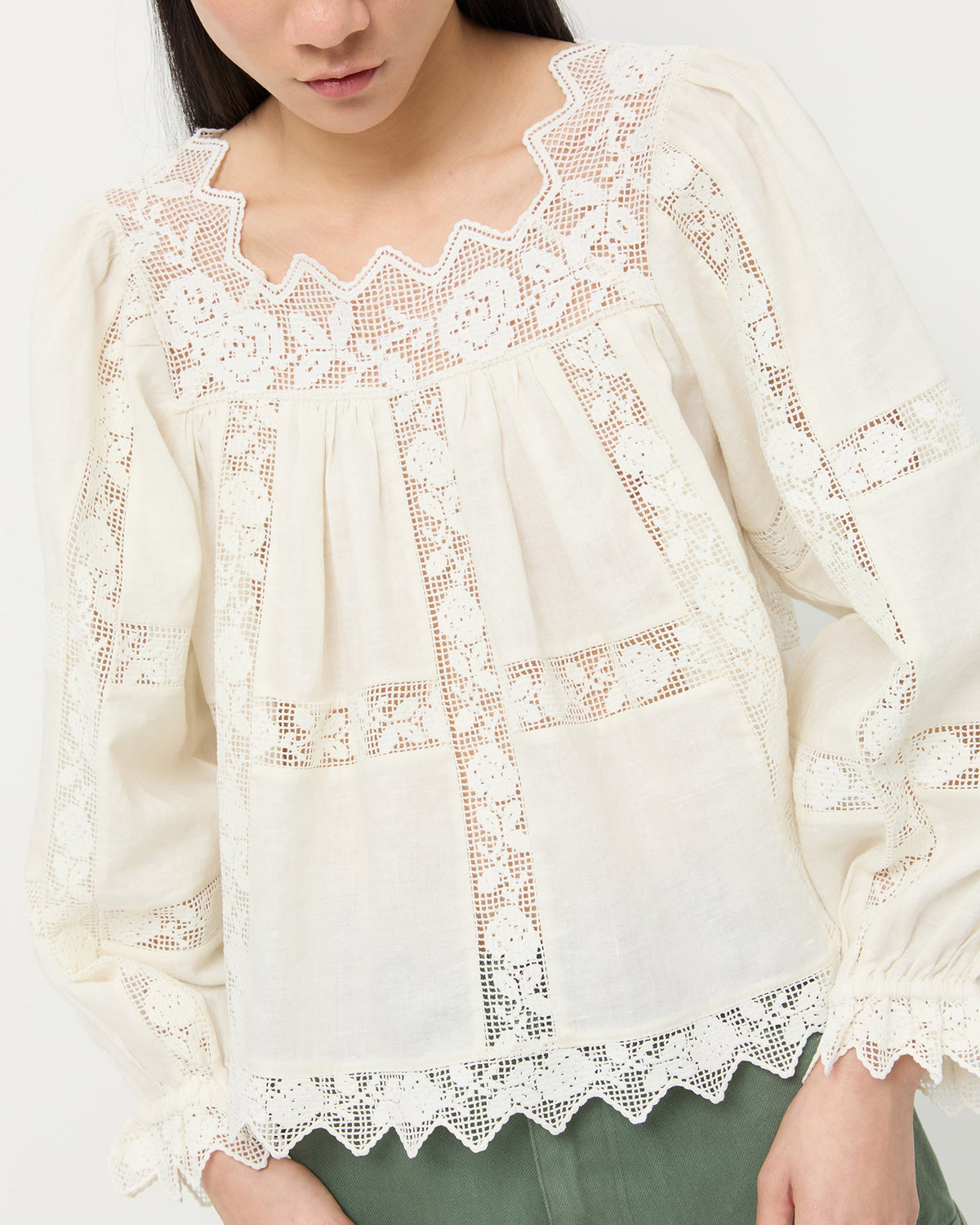 Loeffler Randall Discount | Pauline Embroidered Lace Blouse