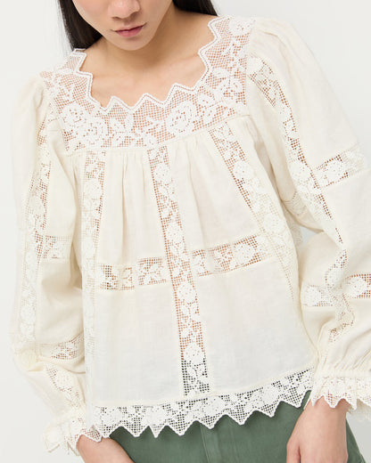 Loeffler Randall Discount | Pauline Embroidered Lace Blouse
