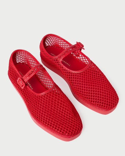 Loeffler Randall Signature | Rita Red Netted Mary Jane