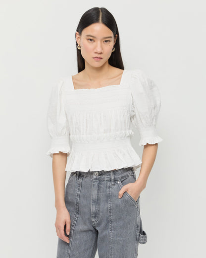 Loeffler Randall Great Value | Nicola Smocked Blouse