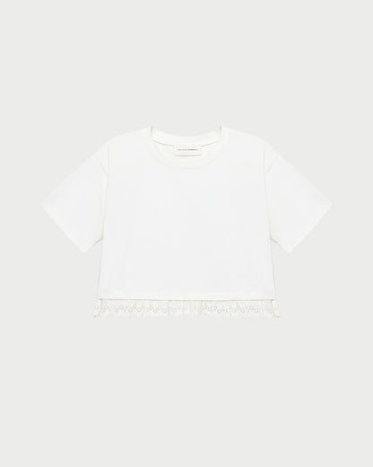 Loeffler Randall Customer Favorite | Junie Lace Trim Tee