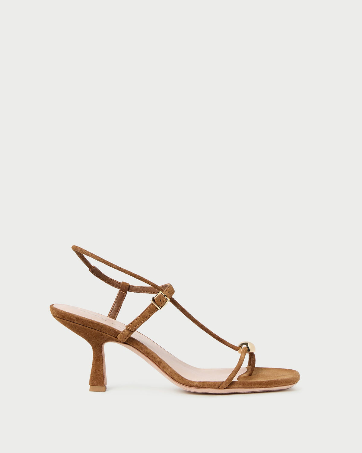 Loeffler Randall Deals | Triana Cacao Suede Mid-Heel Sandal