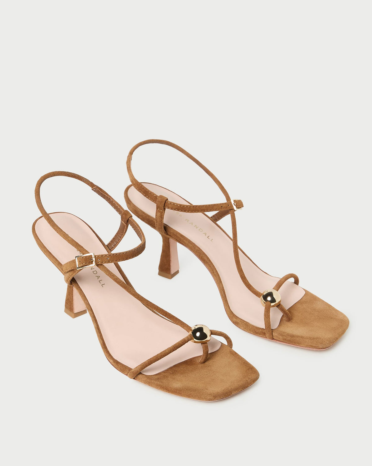 Loeffler Randall Deals | Triana Cacao Suede Mid-Heel Sandal