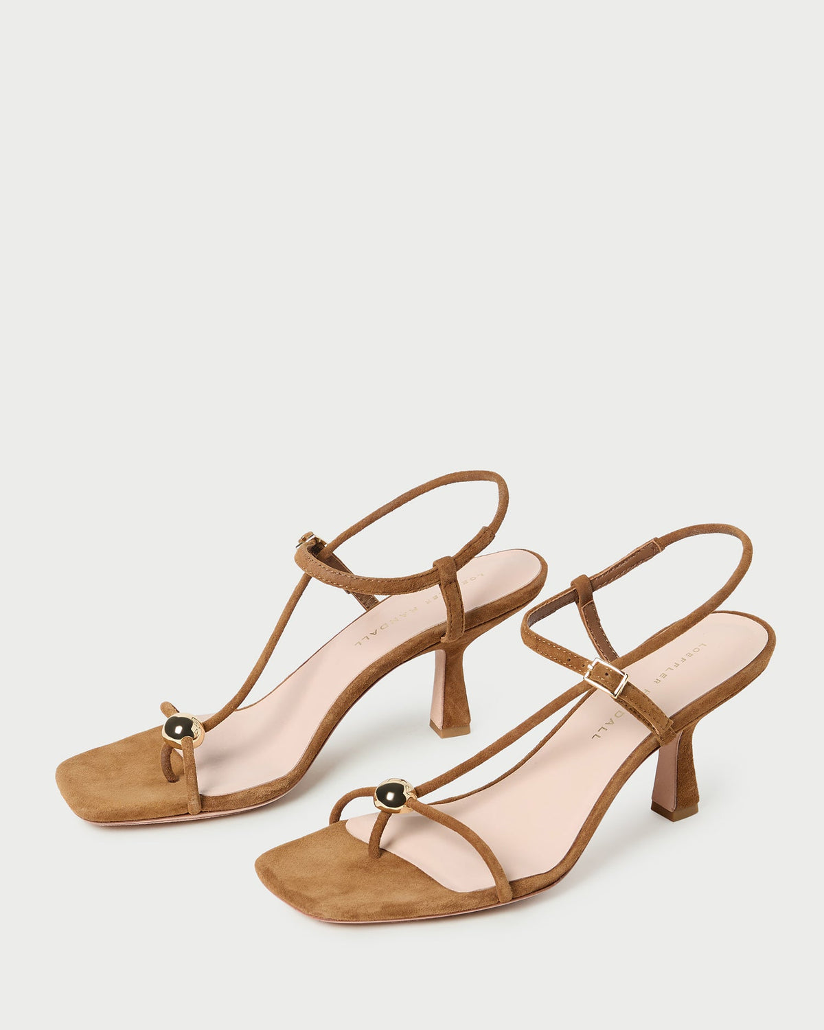 Loeffler Randall Deals | Triana Cacao Suede Mid-Heel Sandal