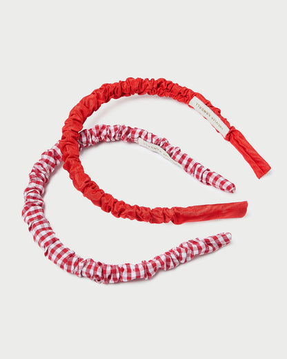 Loeffler Randall Latest | Sabine Red Gingham/Red Headband Set