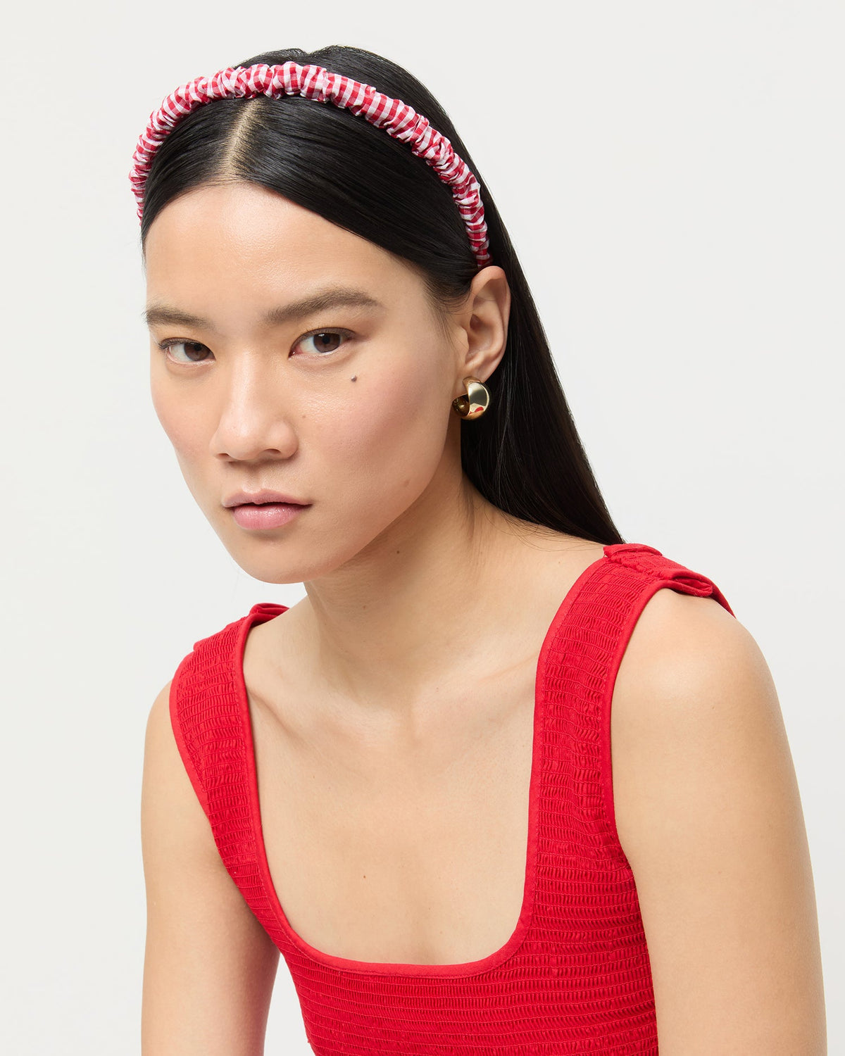 Loeffler Randall Latest | Sabine Red Gingham/Red Headband Set