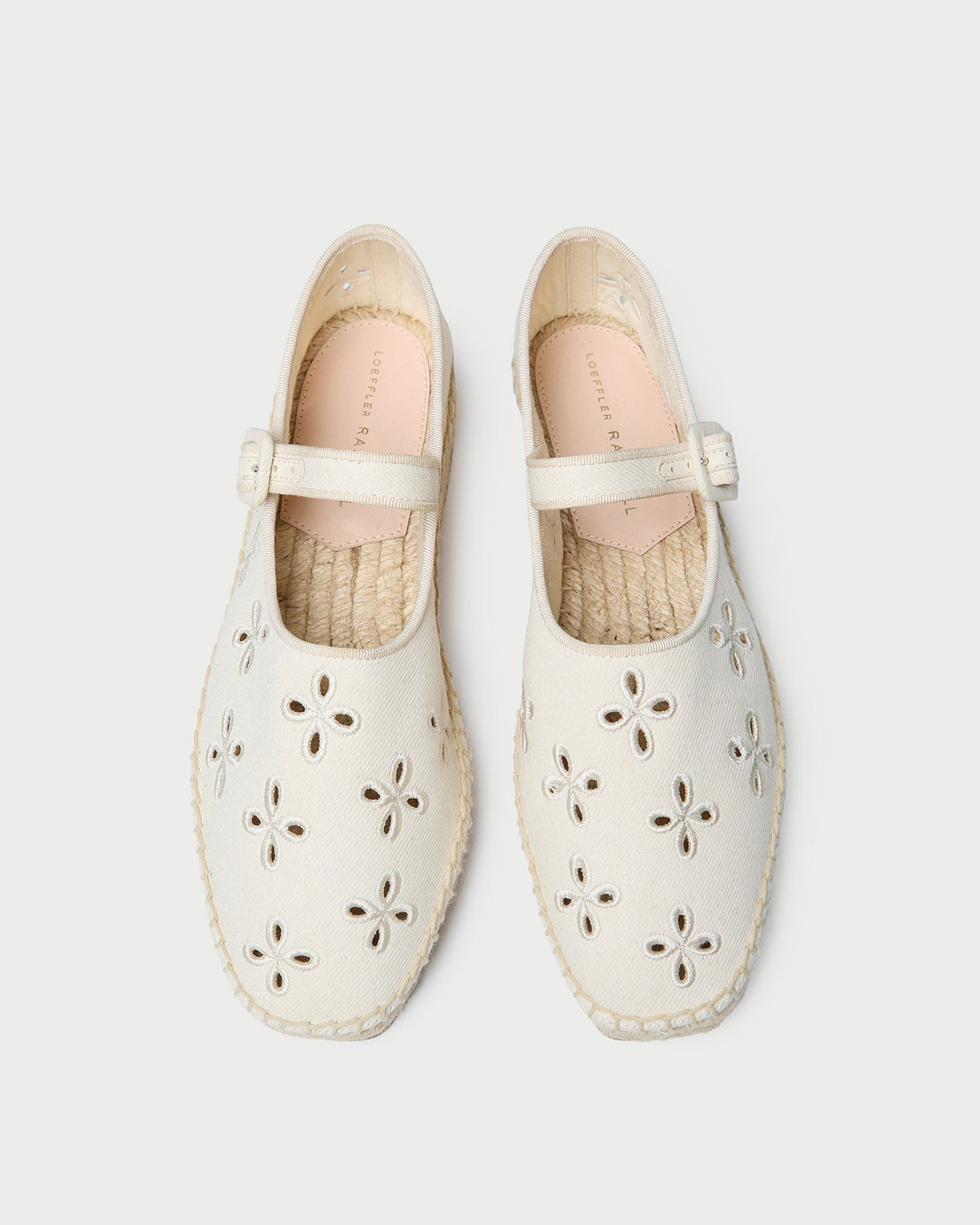 Loeffler Randall Premium | Clover Natural Embroidered Espadrille
