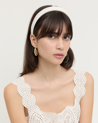 Loeffler Randall Top Pick | Marina Cream Puffy Headband