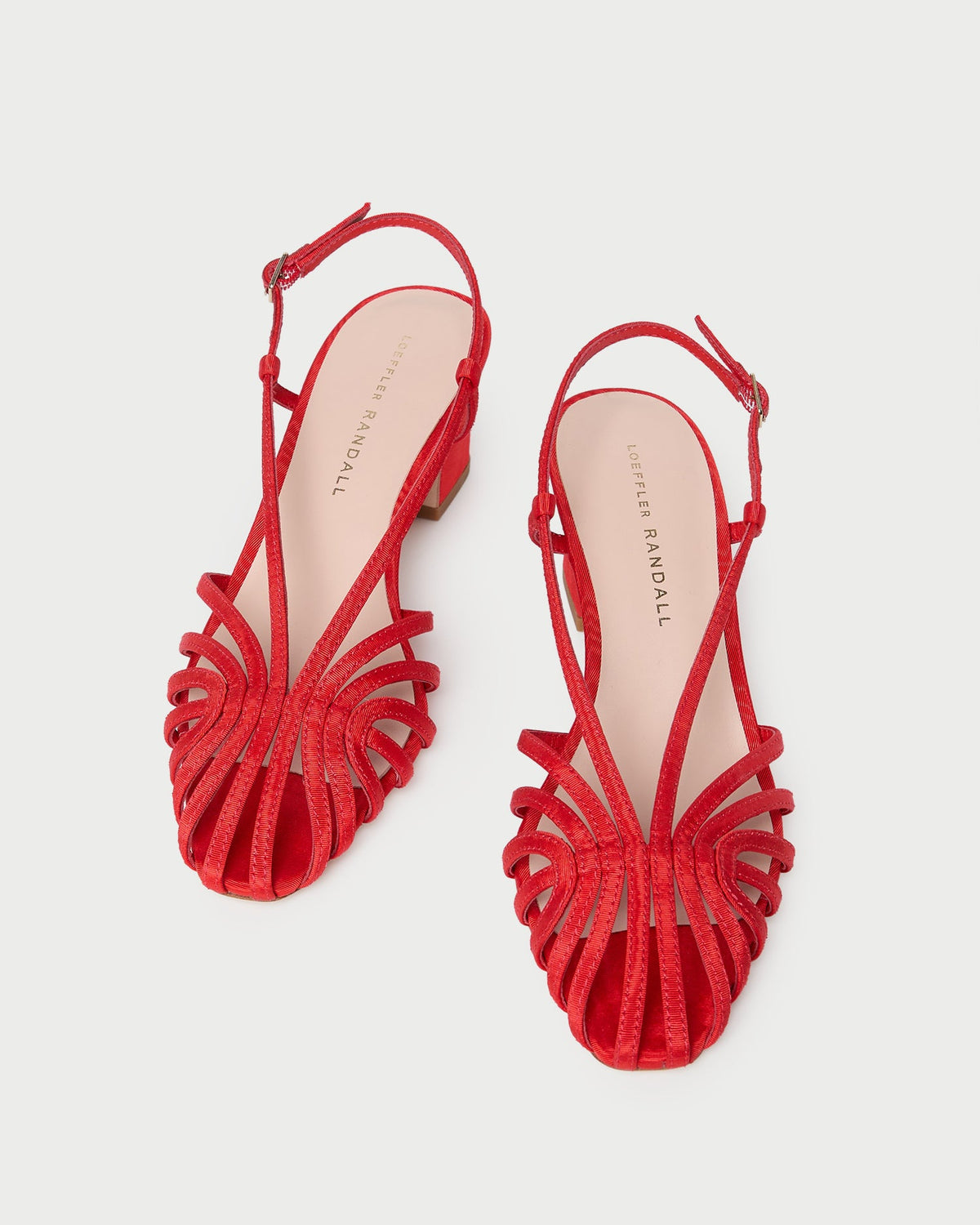 Loeffler Randall Top Pick | Priscilla Red Moiré Heeled Sandal