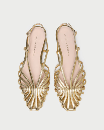 Loeffler Randall Everyday | Devon Gold Slingback Sandal