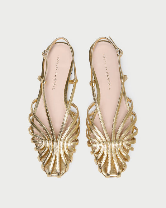 Loeffler Randall Everyday | Devon Gold Slingback Sandal