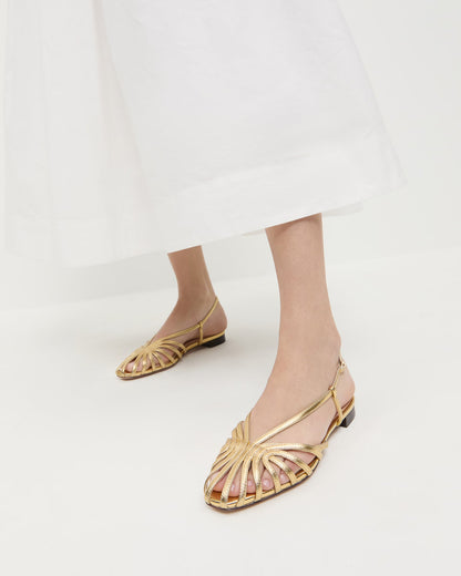 Loeffler Randall Everyday | Devon Gold Slingback Sandal