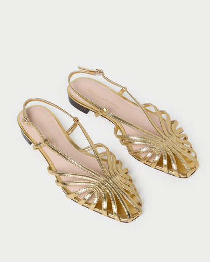 Loeffler Randall Everyday | Devon Gold Slingback Sandal