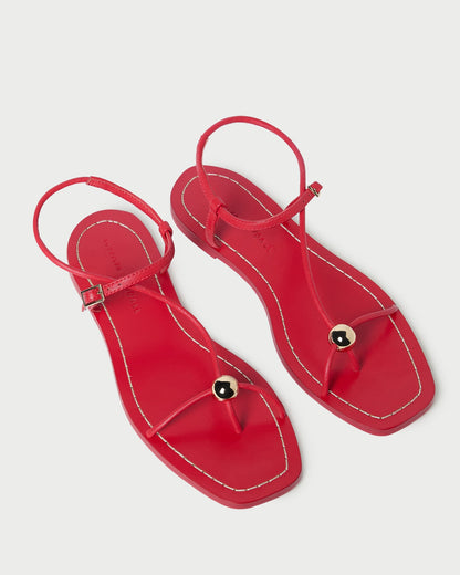 Loeffler Randall Latest | Lara Red Leather Sandal