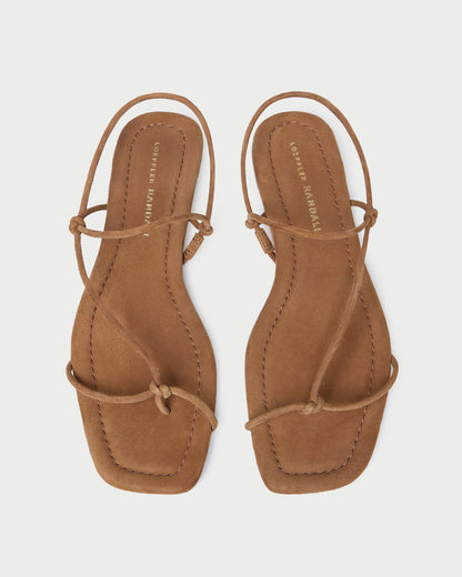 Loeffler Randall Sale | Eleanor Cacao Suede Strappy Sandal