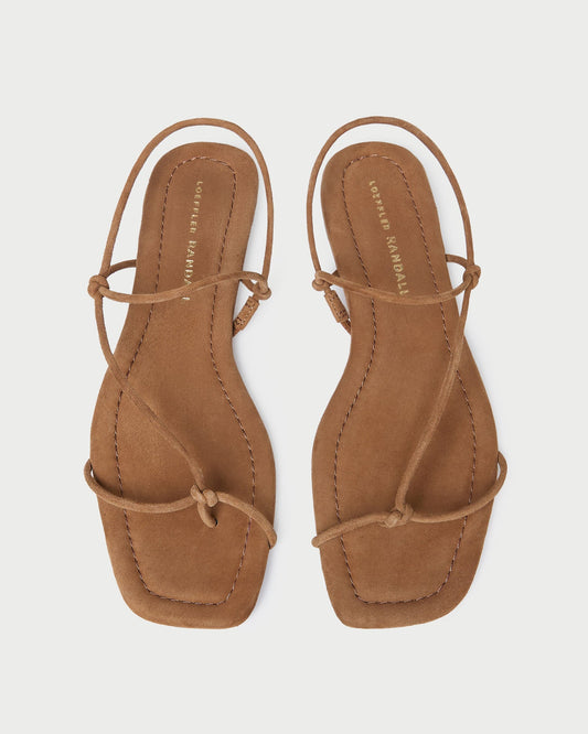 Loeffler Randall Sale | Eleanor Cacao Suede Strappy Sandal
