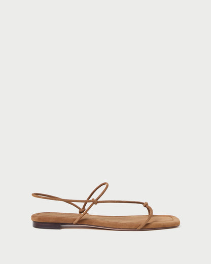 Loeffler Randall Sale | Eleanor Cacao Suede Strappy Sandal