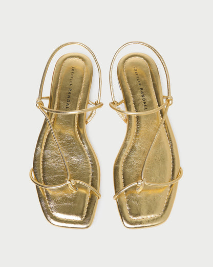 Loeffler Randall Classic | Eleanor Gold Strappy Sandal