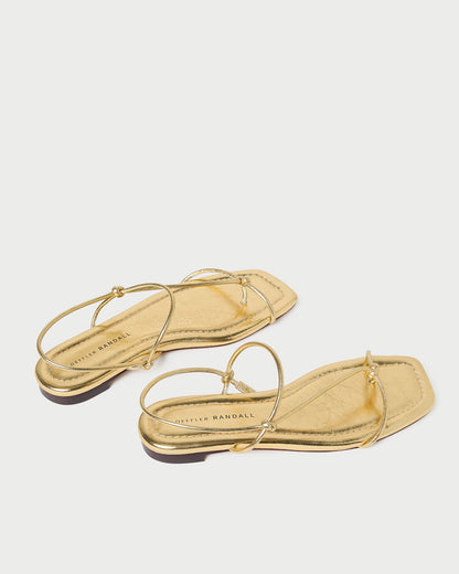 Loeffler Randall Classic | Eleanor Gold Strappy Sandal
