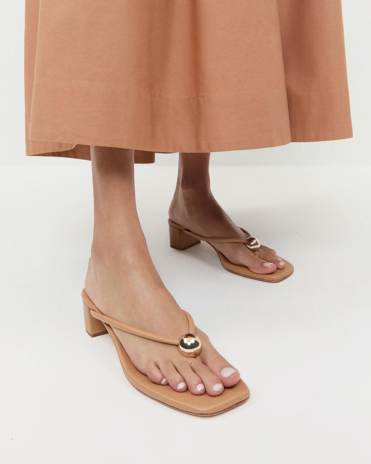 Loeffler Randall Premium | Odessa Dune Leather Heeled Sandal