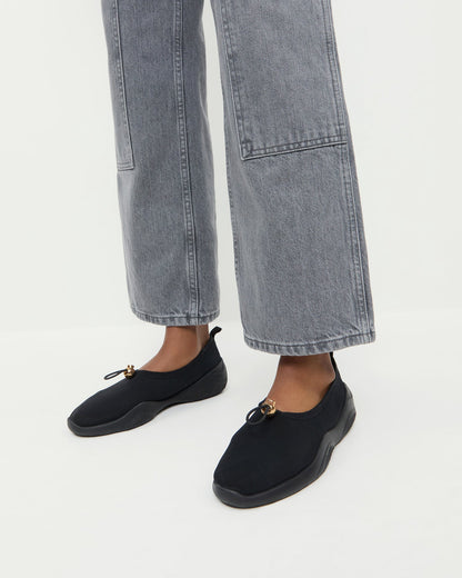 Loeffler Randall Top Pick | Raina Black Mesh Flat