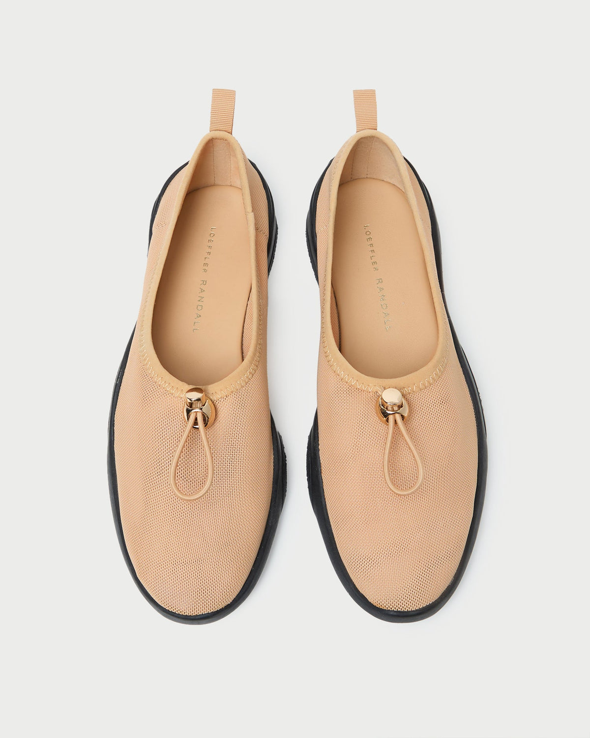 Loeffler Randall Premium | Raina Caramel/Black Mesh Flat