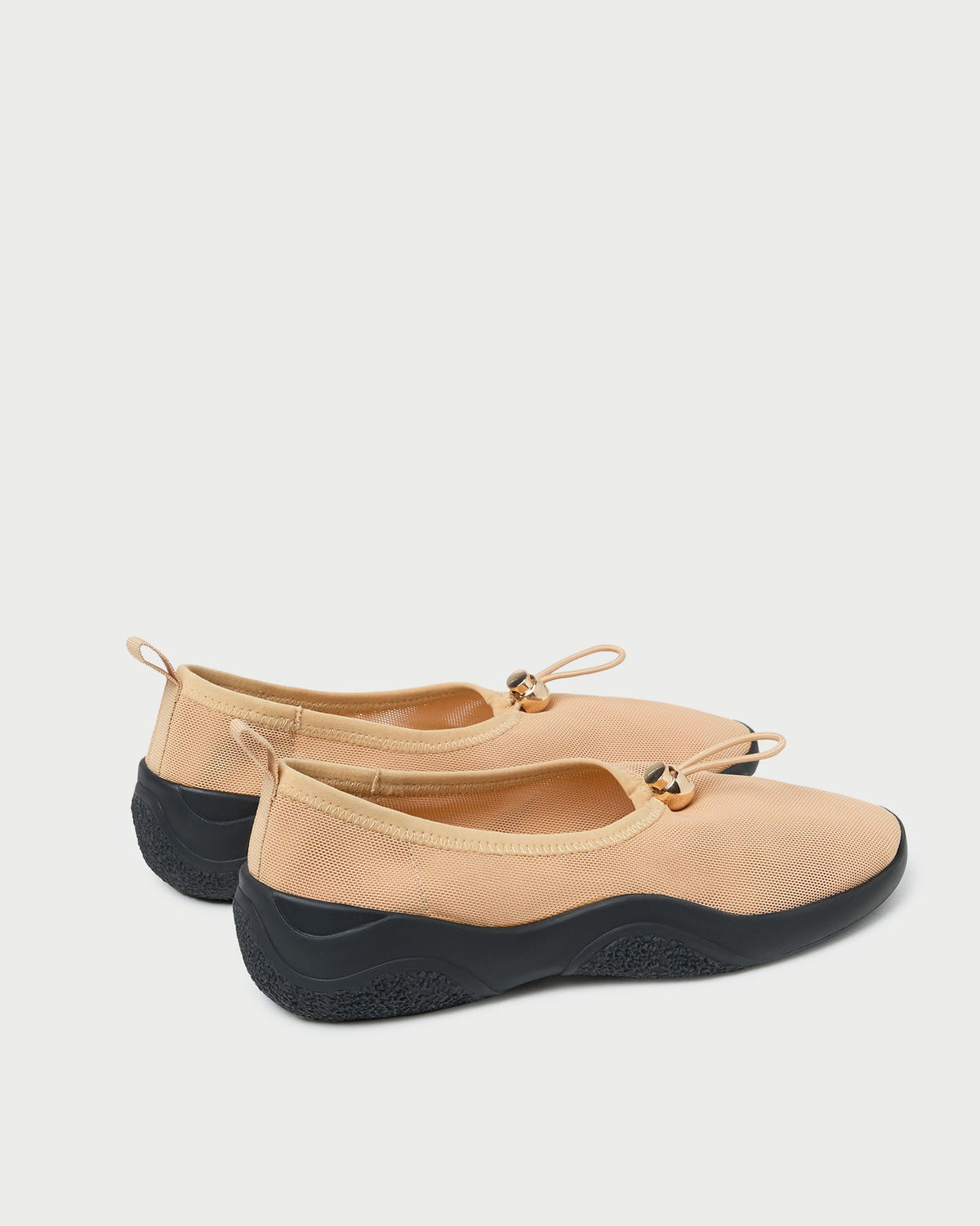 Loeffler Randall Premium | Raina Caramel/Black Mesh Flat
