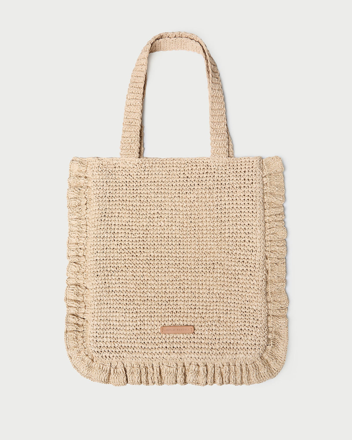 Loeffler Randall Everyday | Justine Natural Crochet Ruffle Tote