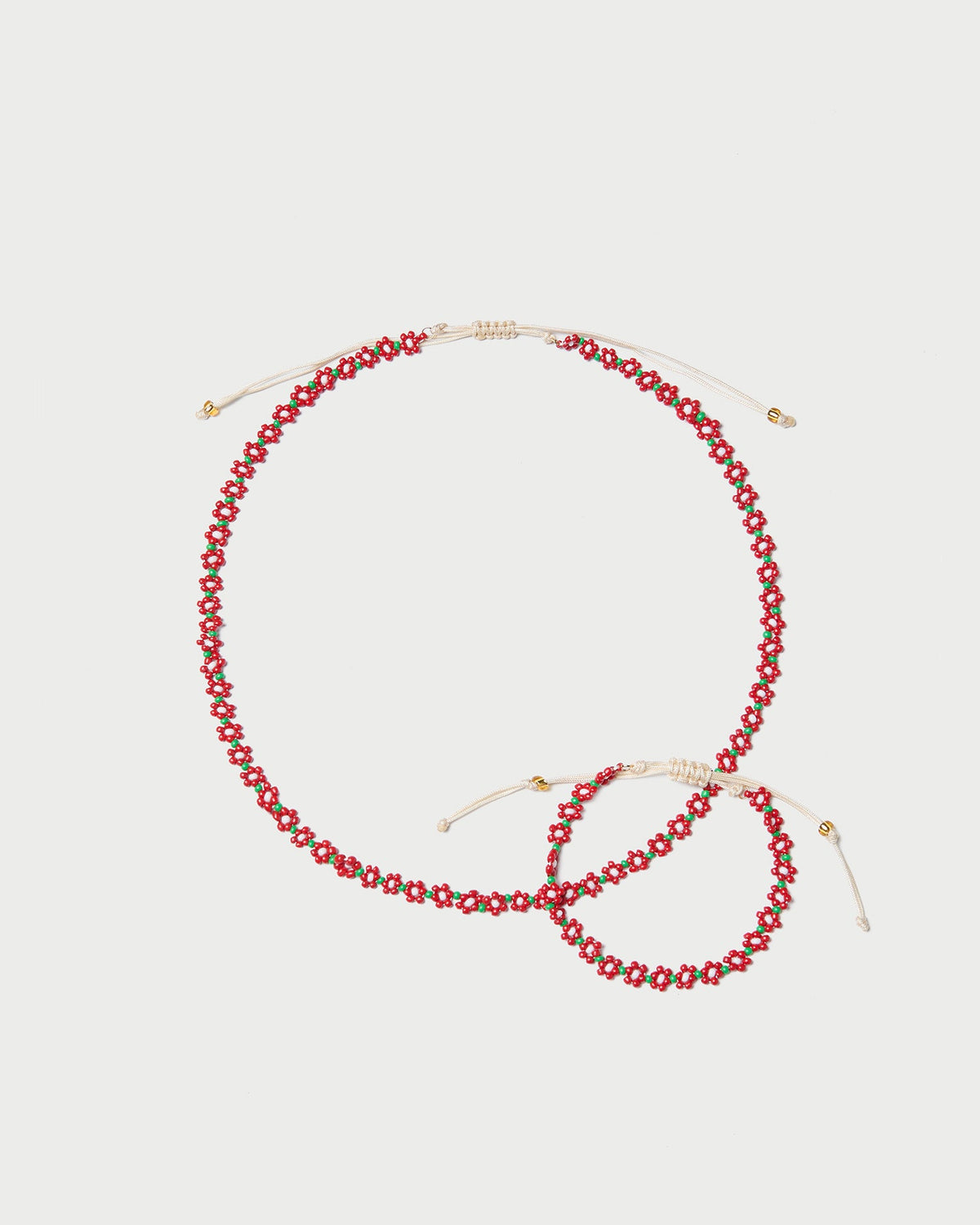 Loeffler Randall Everyday | Flora Red/White Beaded Set