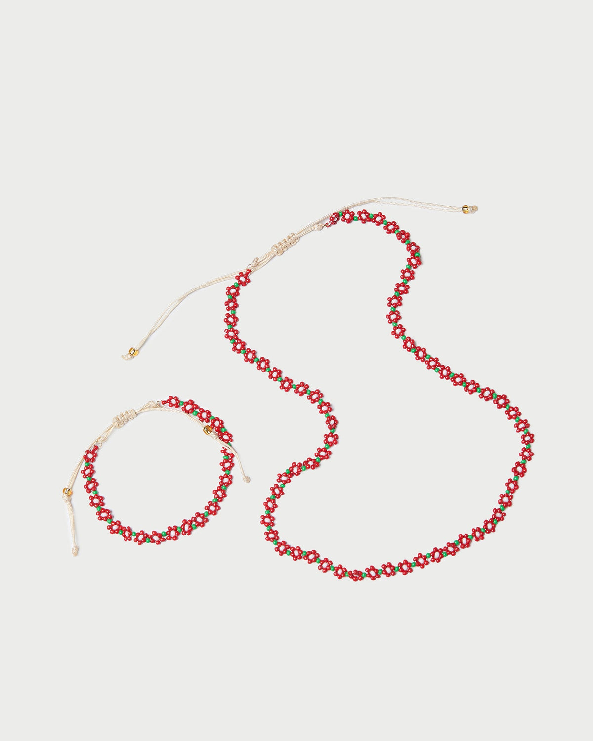 Loeffler Randall Everyday | Flora Red/White Beaded Set