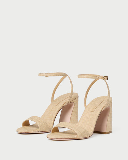 Loeffler Randall Recommended | Malia Natural Curved-Heel Sandal