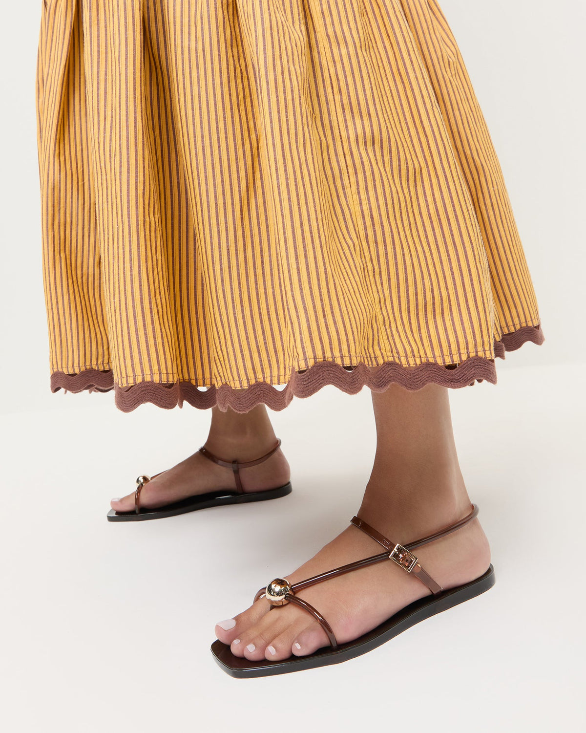 Loeffler Randall Trusted | Dana Brown Strappy Jelly Sandal