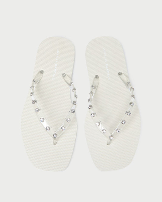 Loeffler Randall Featured | Taryn Cream Jelly Flip Flop