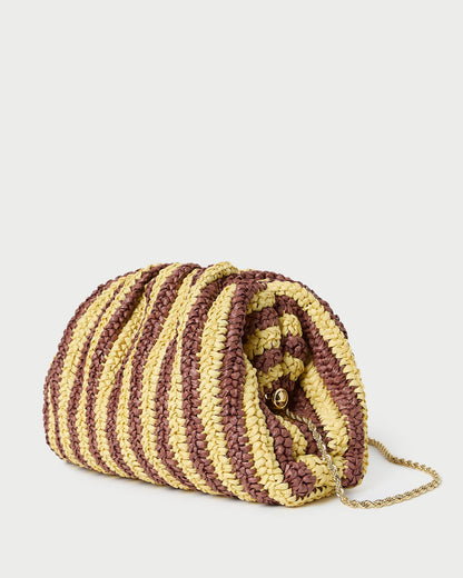 Loeffler Randall Latest | Bailey Brown/Butter Stripe Dome Clutch