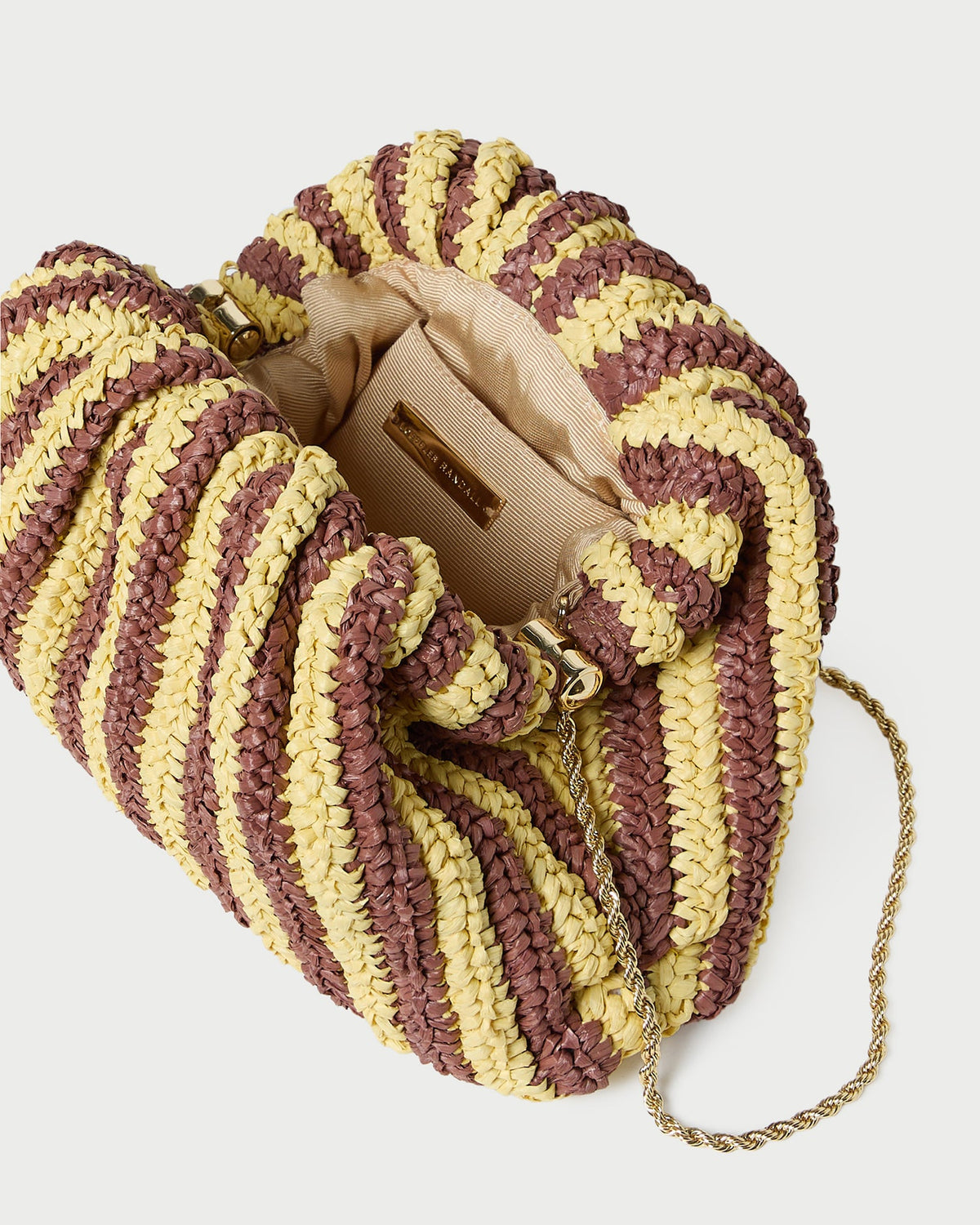 Loeffler Randall Latest | Bailey Brown/Butter Stripe Dome Clutch