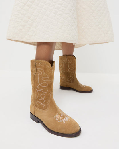 Loeffler Randall Smart Buy | Jett Sand Suede Calf Boot