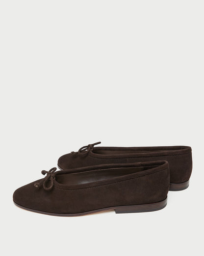 Loeffler Randall Latest | Noelle Brown Suede Ballet Flat