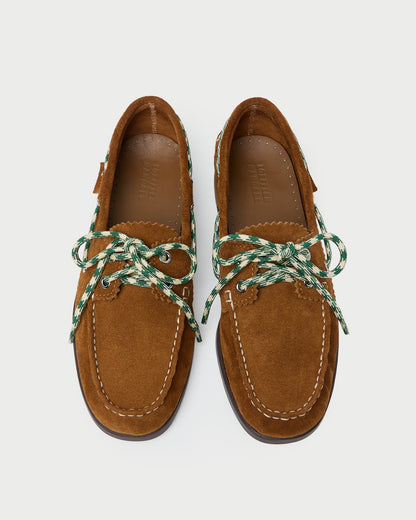Loeffler Randall Signature | Franco Cacao Suede Boat Shoe