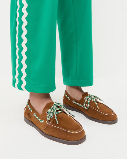 Loeffler Randall Signature | Franco Cacao Suede Boat Shoe