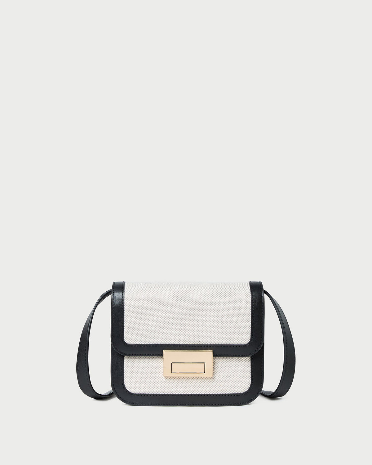 Loeffler Randall Discount | Desi Black/Natural Canvas Crossbody