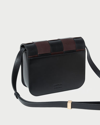 Loeffler Randall Featured | Desi Black/Espresso Woven Leather Crossbody