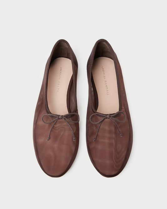 Loeffler Randall Best Seller | Landon Chocolate Mesh Ballet Flat