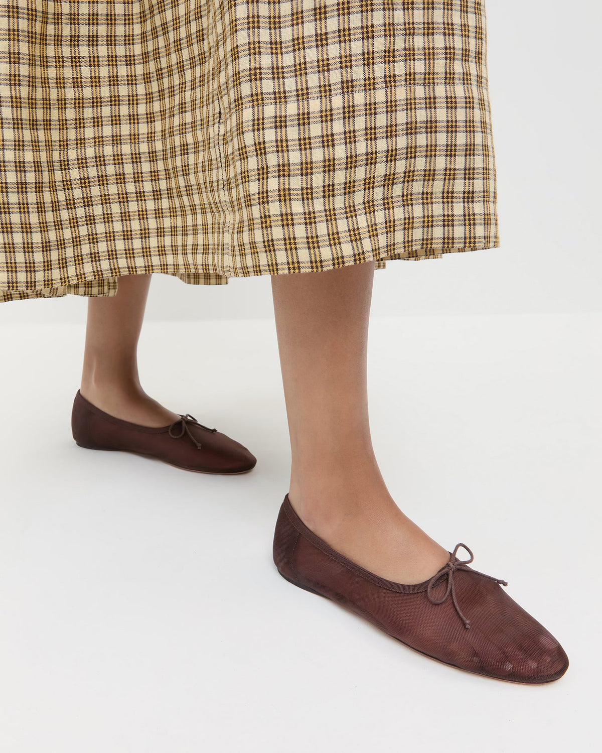 Loeffler Randall Best Seller | Landon Chocolate Mesh Ballet Flat