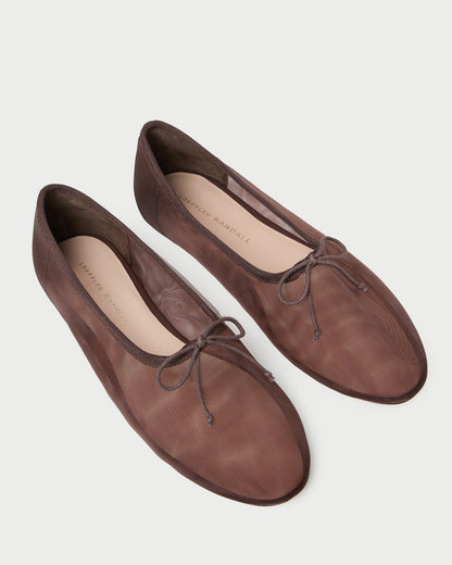 Loeffler Randall Best Seller | Landon Chocolate Mesh Ballet Flat
