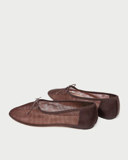 Loeffler Randall Best Seller | Landon Chocolate Mesh Ballet Flat