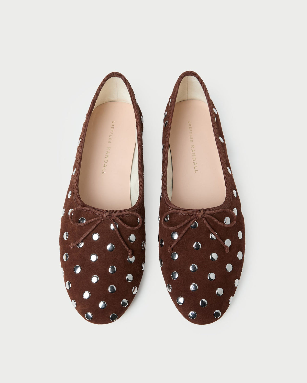 Loeffler Randall Best Seller | Landon Espresso/Silver Suede Ballet Flat