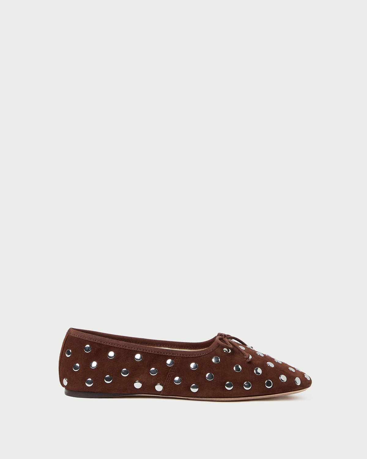 Loeffler Randall Best Seller | Landon Espresso/Silver Suede Ballet Flat