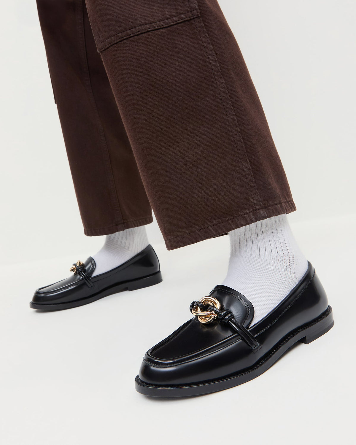 Loeffler Randall Deals | Roma Black Leather Loafer